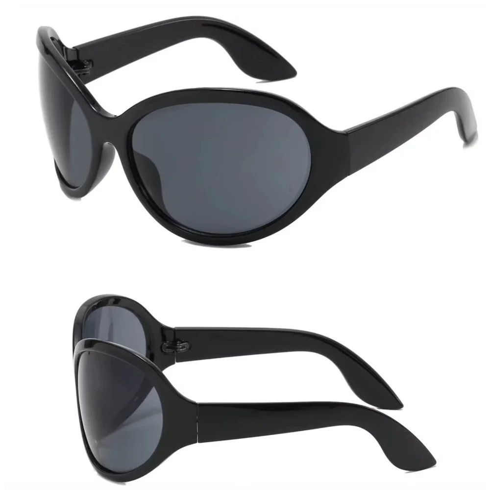 Sunglasses Men Fashion Designer Beach Festival Oversized Wrap Around Hip Hop New
